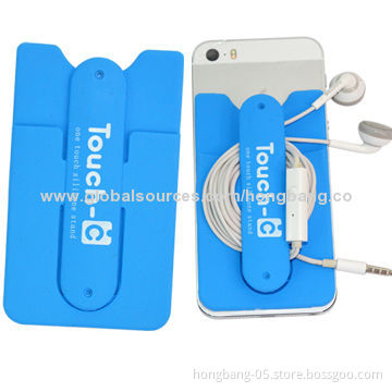 3M Sticky Mobile Phone Pockets, Made of Eco-friendly Silicone, Reusable and Movable